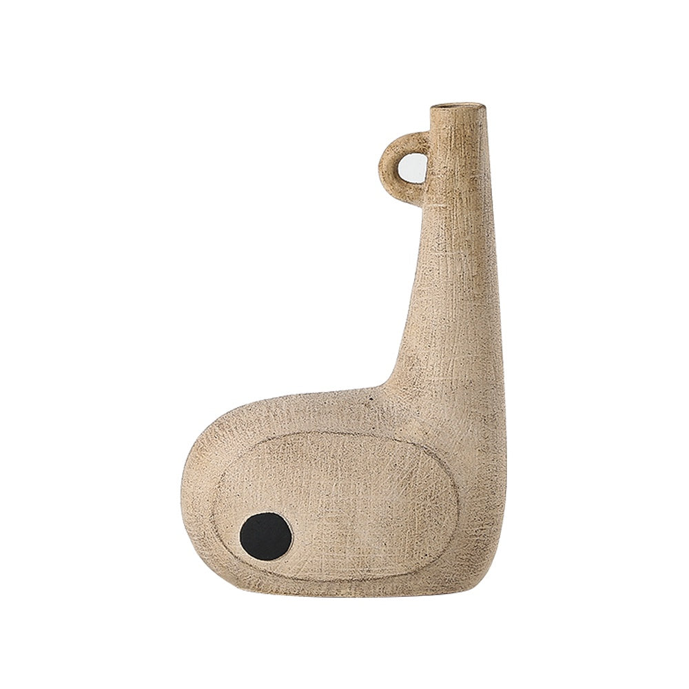 Beige Ceramic Long Neck Vase FD-D22084A