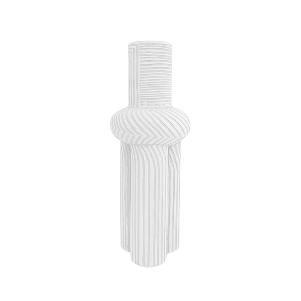 White Ceramic 3-Legged Vase - A FD-D22091A