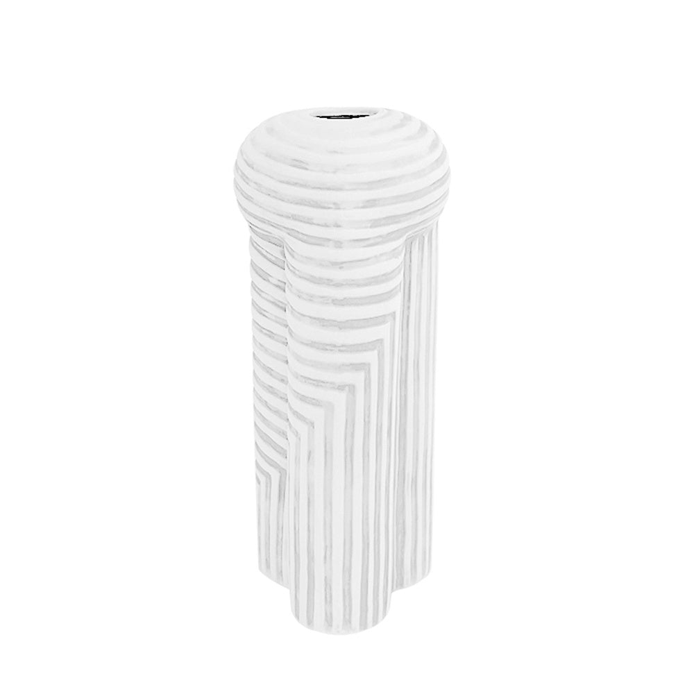 White Ceramic 3-Legged Vase - B FD-D22091B