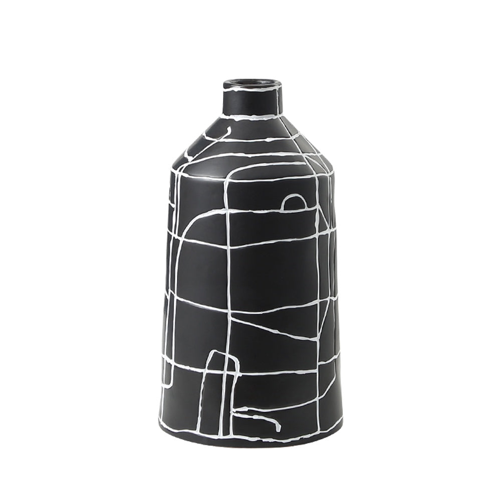 Black & White Ceramic Vase FD-D22092A