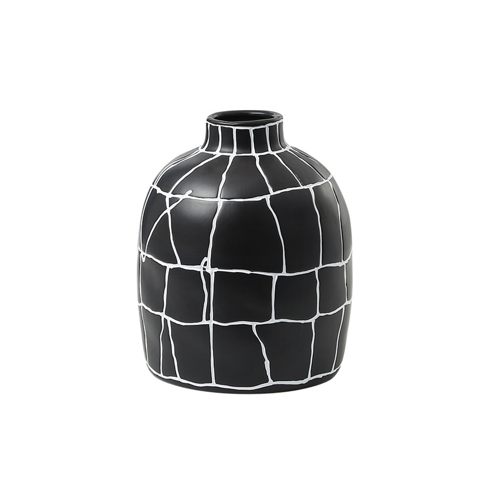 Black & White Ceramic Vase FD-D22092B