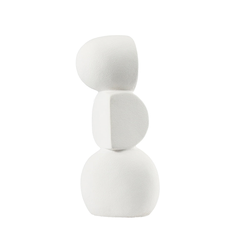 White Ceramic Abstract Sculpture FD-D22107B