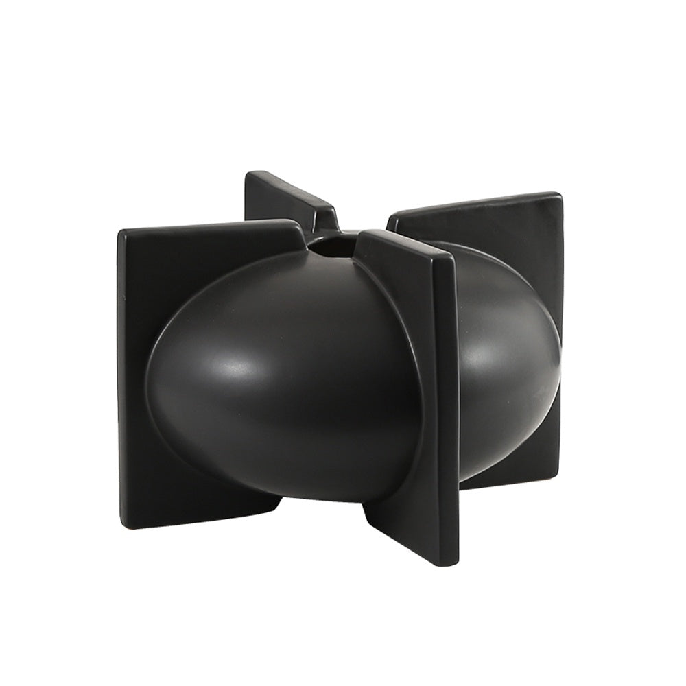 Black Round Ceramic Vase  FD-D22144