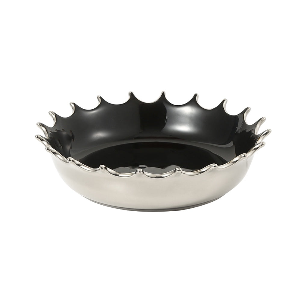 Chrome look Ceramic Decorative Bowl FD-D22147