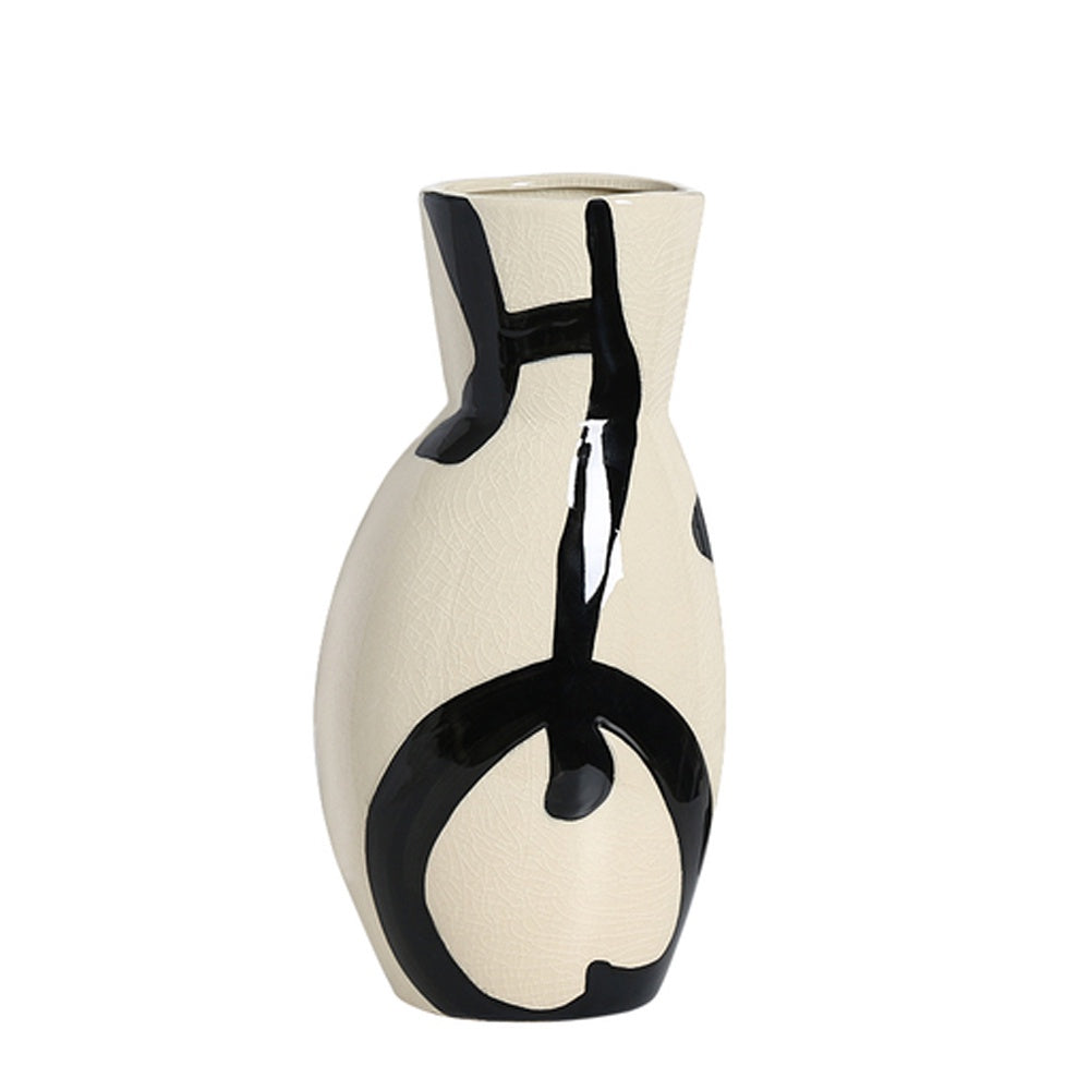 Black & White Ceramic Vase FD-D23034A