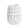 White Ceramic Vase with Checker Detail FD-D23040A