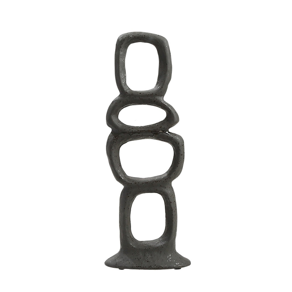 Black Ceramic Abstract Sculpture FD-D23061B