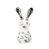 White Ceramic Rabbit Sculpture with Chrome Ears - Small FD-D23069B