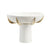 White Ceramic Pedestal Bowl with Gold Detail FD-D23082