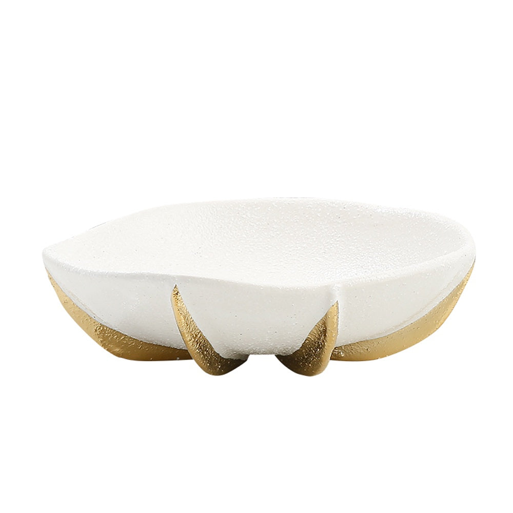 White Ceramic Bowl with Gold Detail FD-D23084