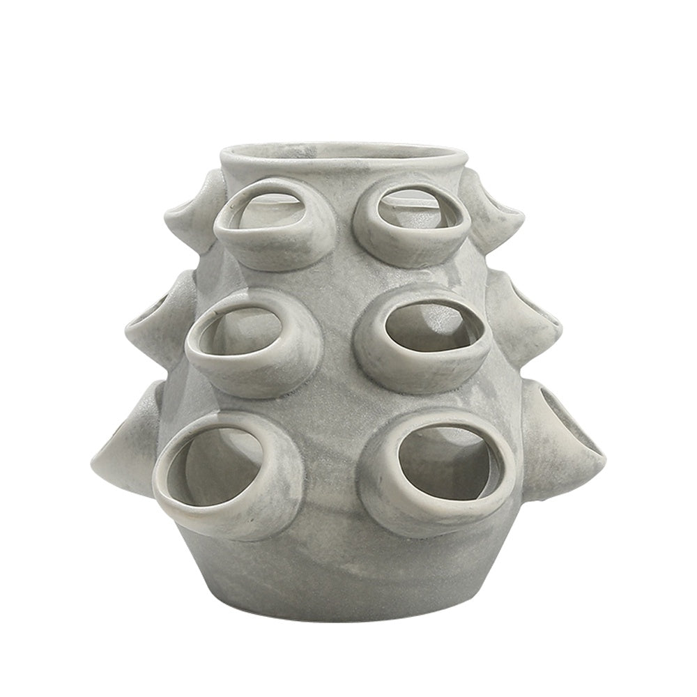 Grey Ceramic Decorative Vase FD-D23109A