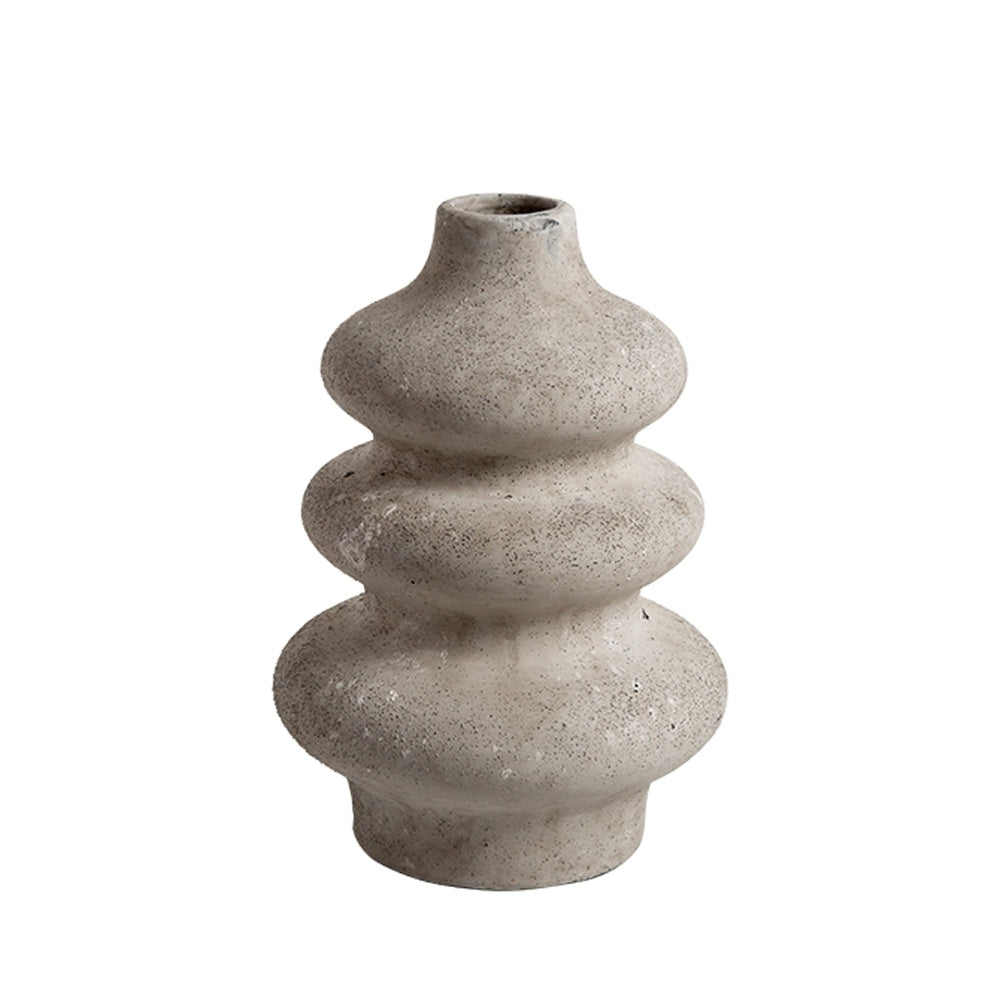 Grey Distressed Ceramic Vase FD-D23114