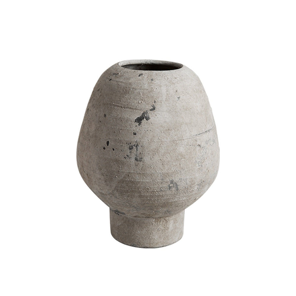 Grey Distressed Ceramic Vase FD-D23117