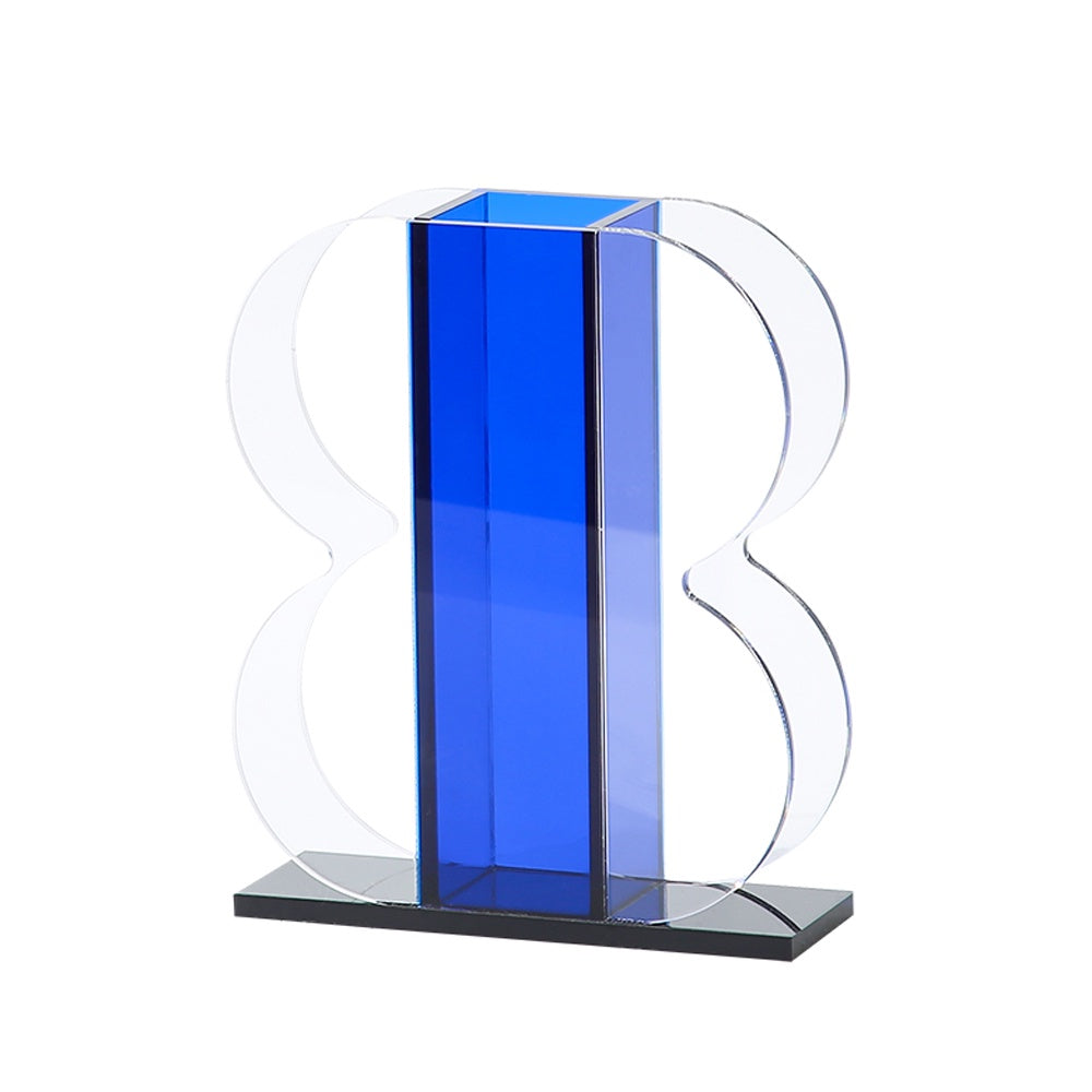 Blue & Clear Acrylic Vase FD-YL21014