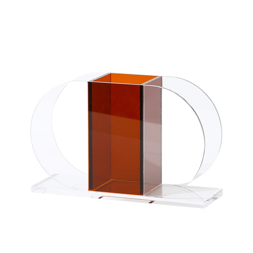 Brown & Clear Acrylic Vase FD-YL21015