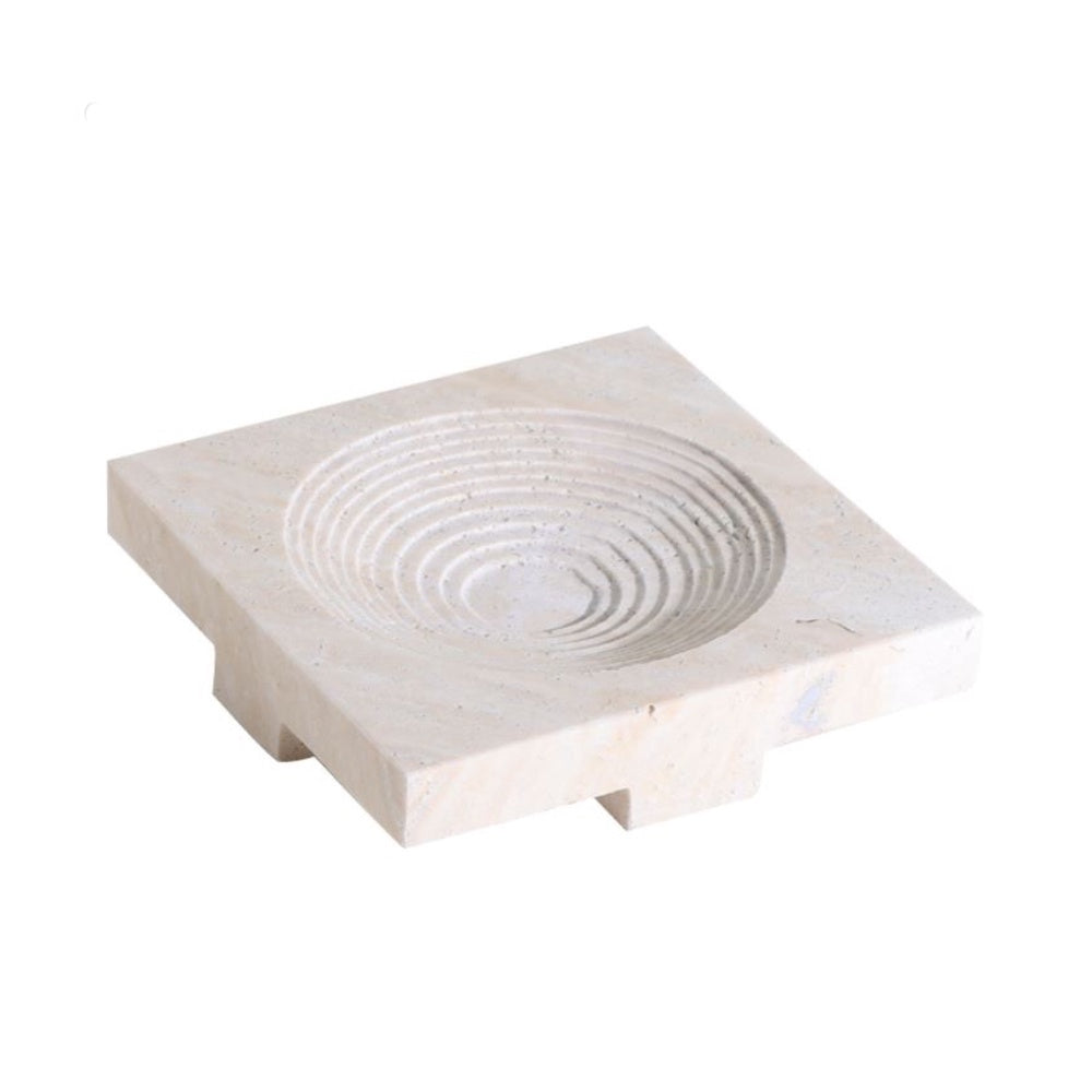 Beige Travertine Square Decorative Tray G0929