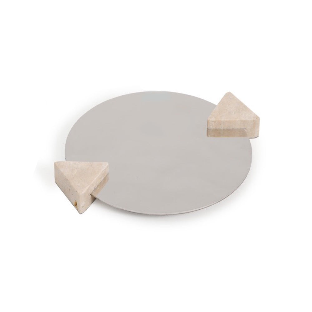 Stainless Steel & Marble Tray - Round G0977