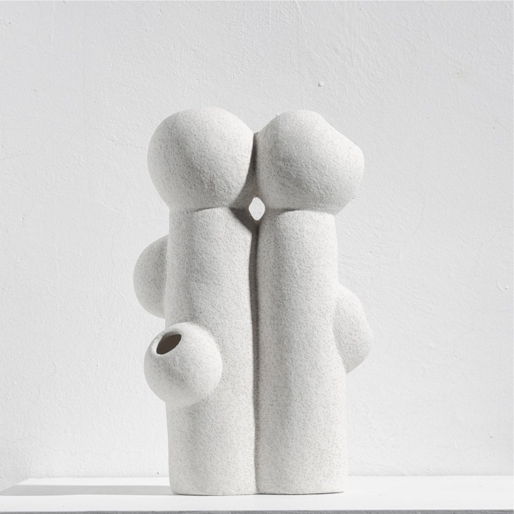 White Abstract Ceramic Sculpture GT366