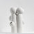 White Abstract Ceramic Sculpture GT366