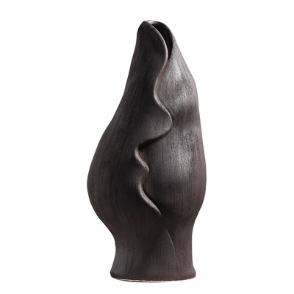 Dark Brown Irregular Ceramic Vase GTS319e