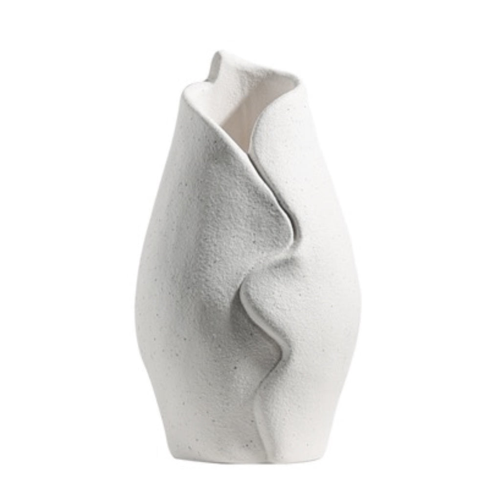 White Irregular Ceramic Vase GTS321W