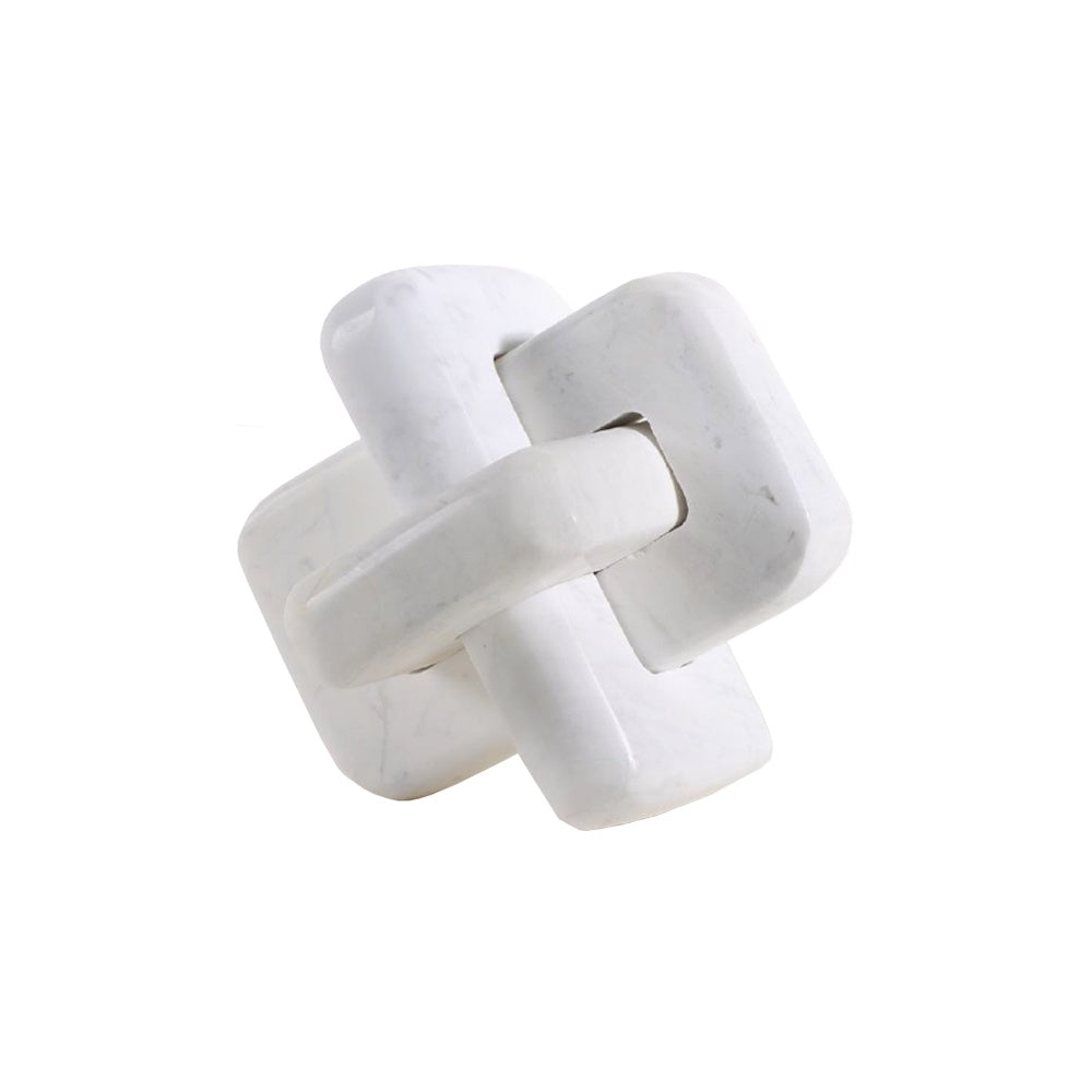 White Marble Loop Sculpture - Small H1616BS