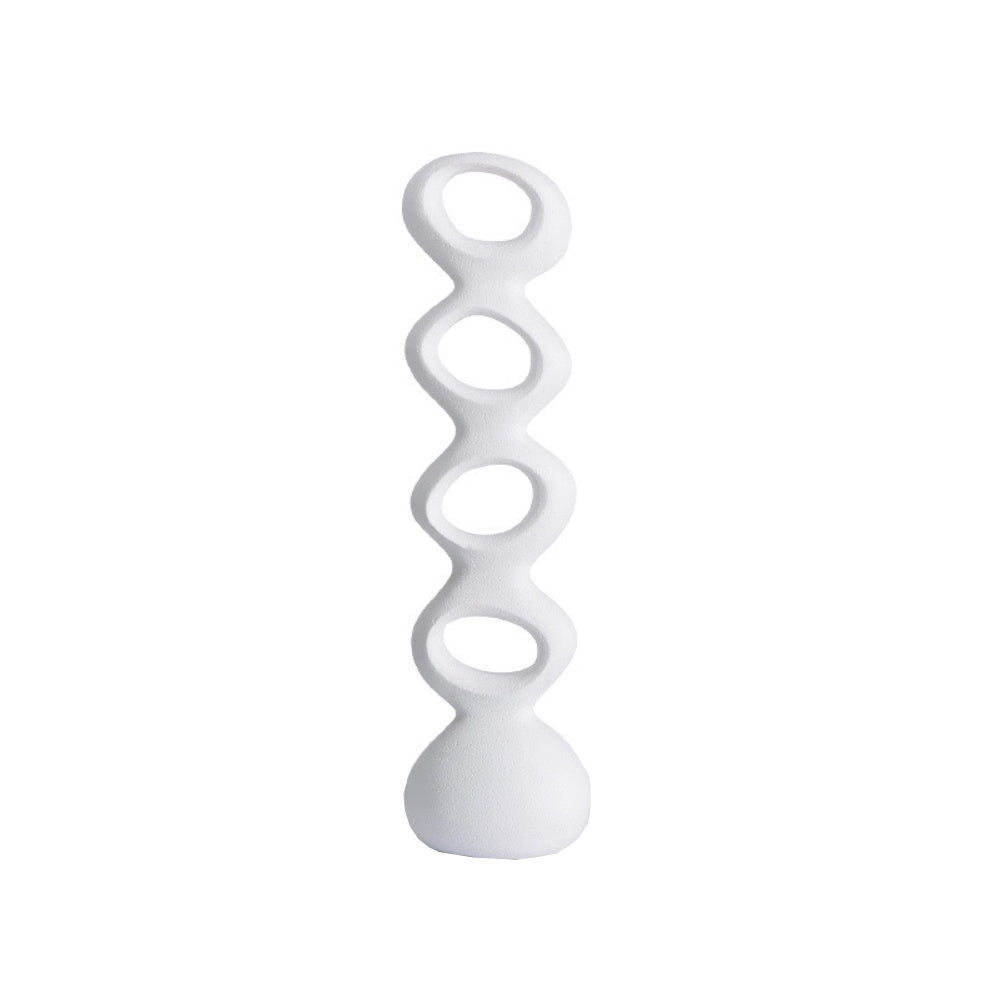 White Resin Loop Sculpture H1787A