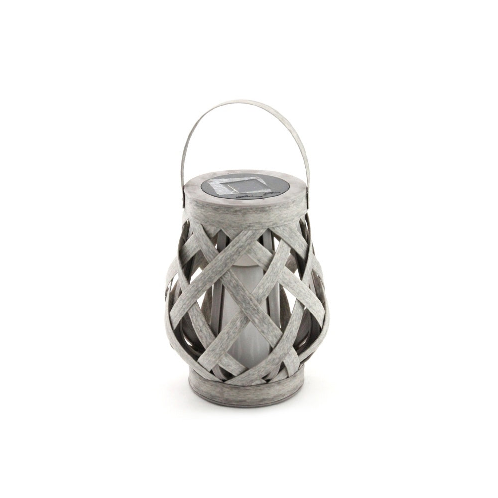 Solar Cross-Woven Rattan Lantern - Small HK-SL001-28