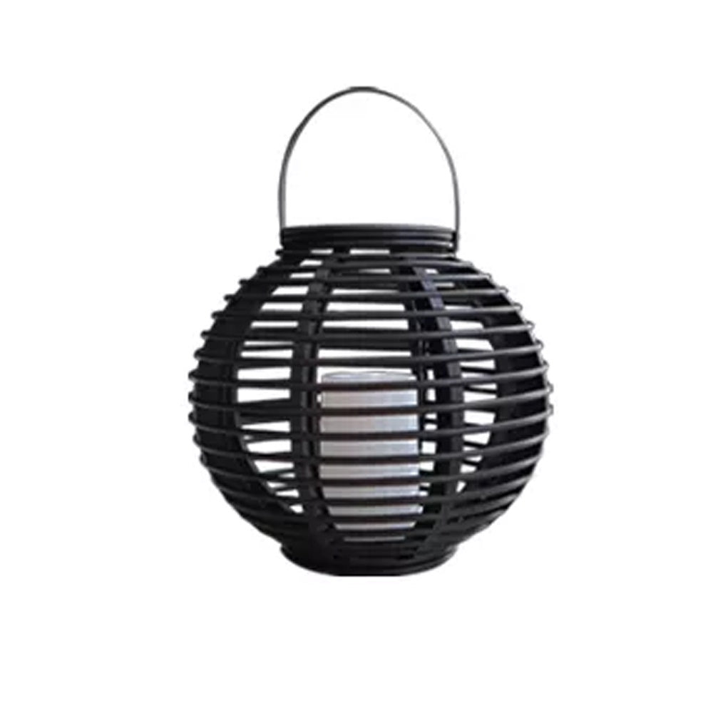 Solar Round Rattan Lantern - Medium HK-SL001-3