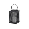 Solar Iron & Rattan Lantern - Medium HK-SL001-46