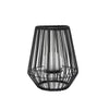 Solar Iron & Rattan Lantern - Medium HK-SL018-6