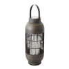 Solar Iron & Rattan Lantern - Large HK-SL6001-65