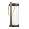 Solar Iron & Glass Lantern with Rope Handle - Large HK-SL612-CC-L