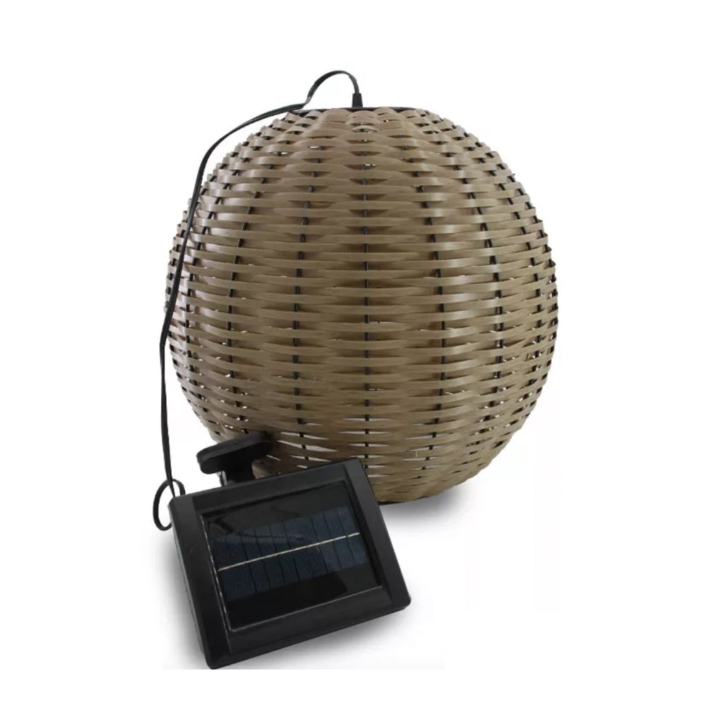 Solar Polyrattan Pendant Light - Round HK-SL700-2