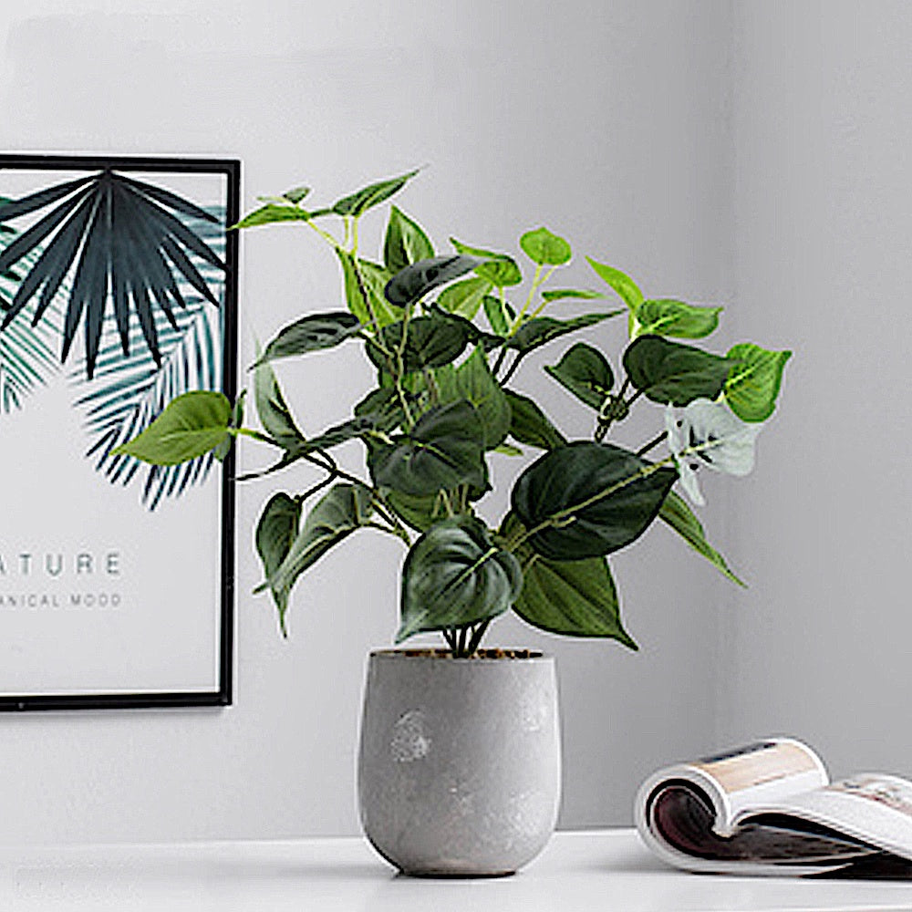 Faux Plant in Concrete Planter HLLZ003