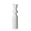 White Ceramic Ribbed Vase HP1517