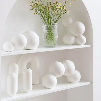 White Ceramic Bubble Bud Vase HP1526