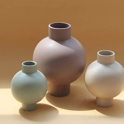 Deep Taupe Ceramic Vase HP504-1