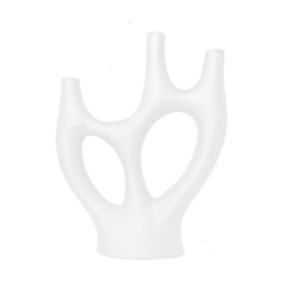 White Ceramic Candle Holder HPJSY3531W