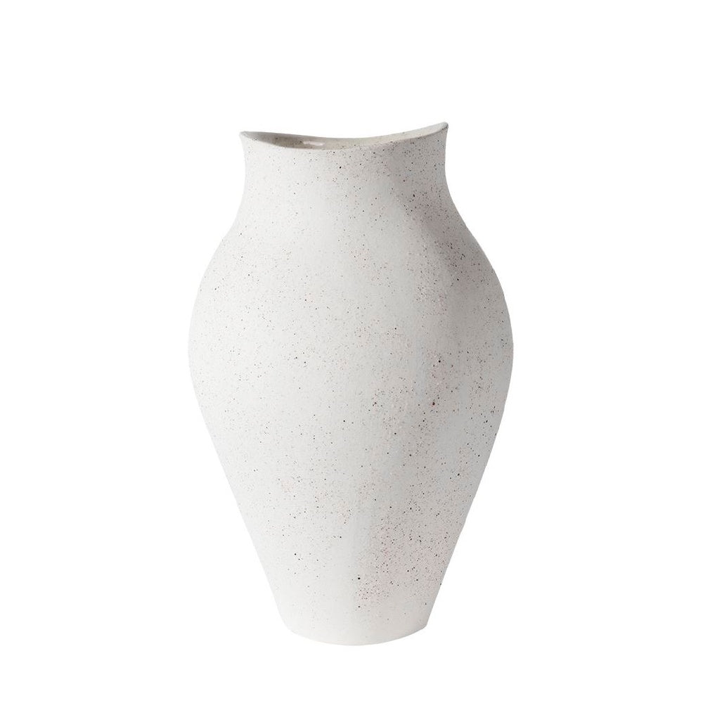 White SpeckledCeramic Vase HPST4601W