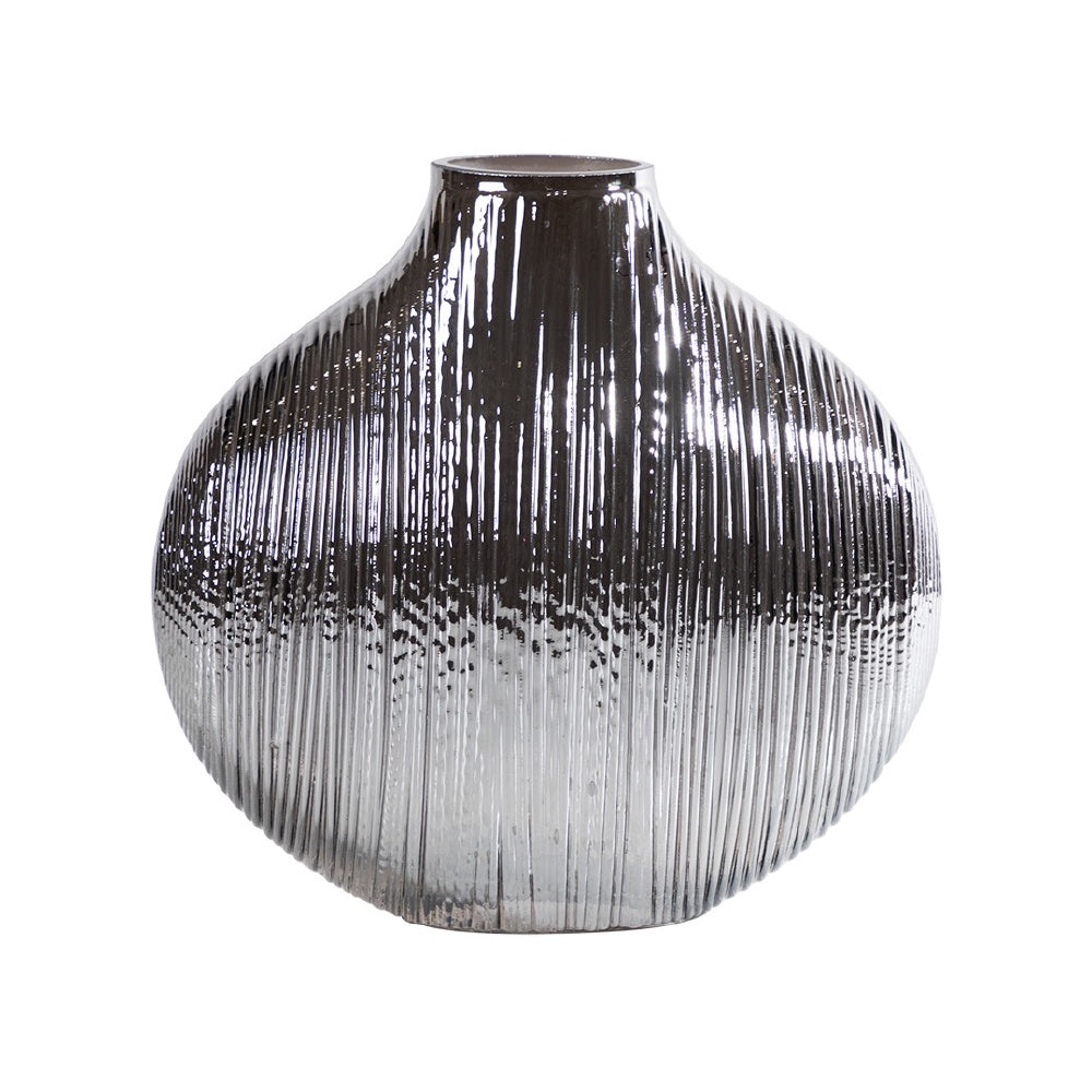 Grey Ombre Glass Textured Vase - Large HPZSX101718C1