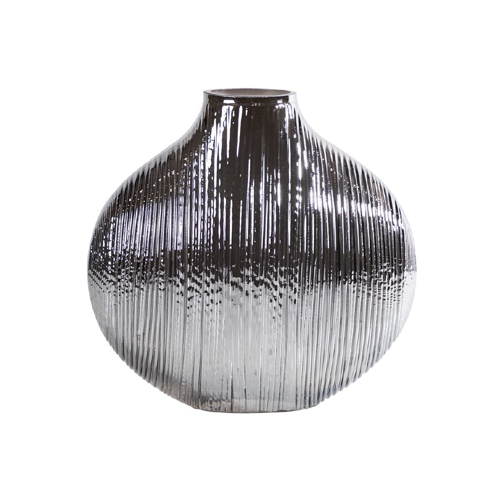 Grey Ombre Glass Textured Vase - Small HPZSX101719C2