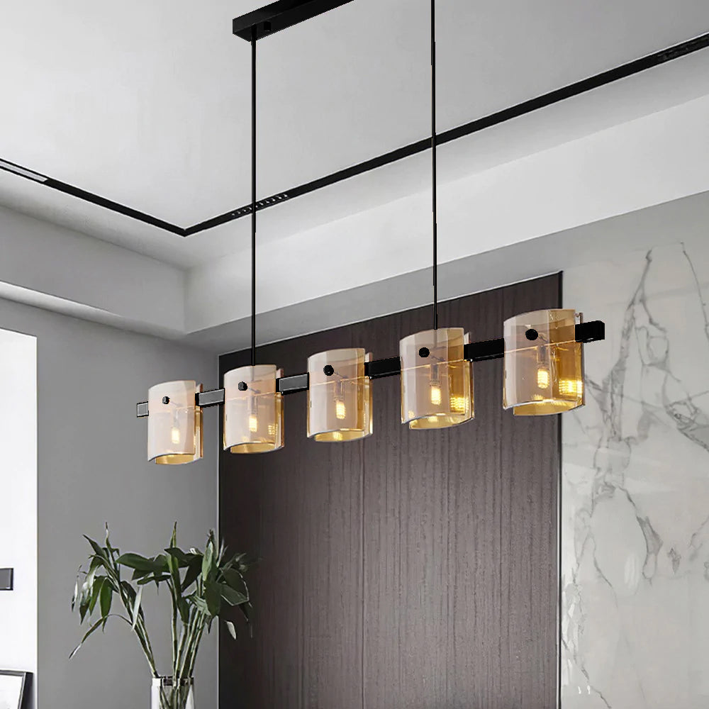 Hadley Linear Chandelier - Amber HX-CPL042L-BA