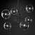 William 6-Light Chandelier - Black HX-CPL046-B