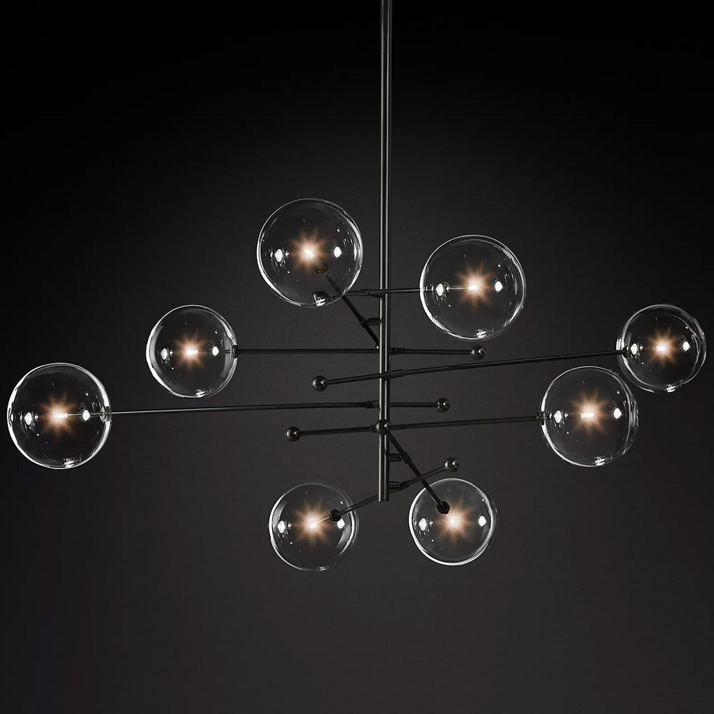 William 8-Light Chandelier - Black HX-CPL047-B