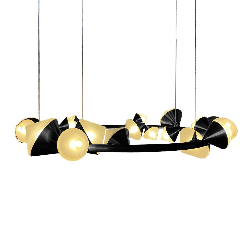 Sayward Round Chandelier - Black HX-CPL2003B