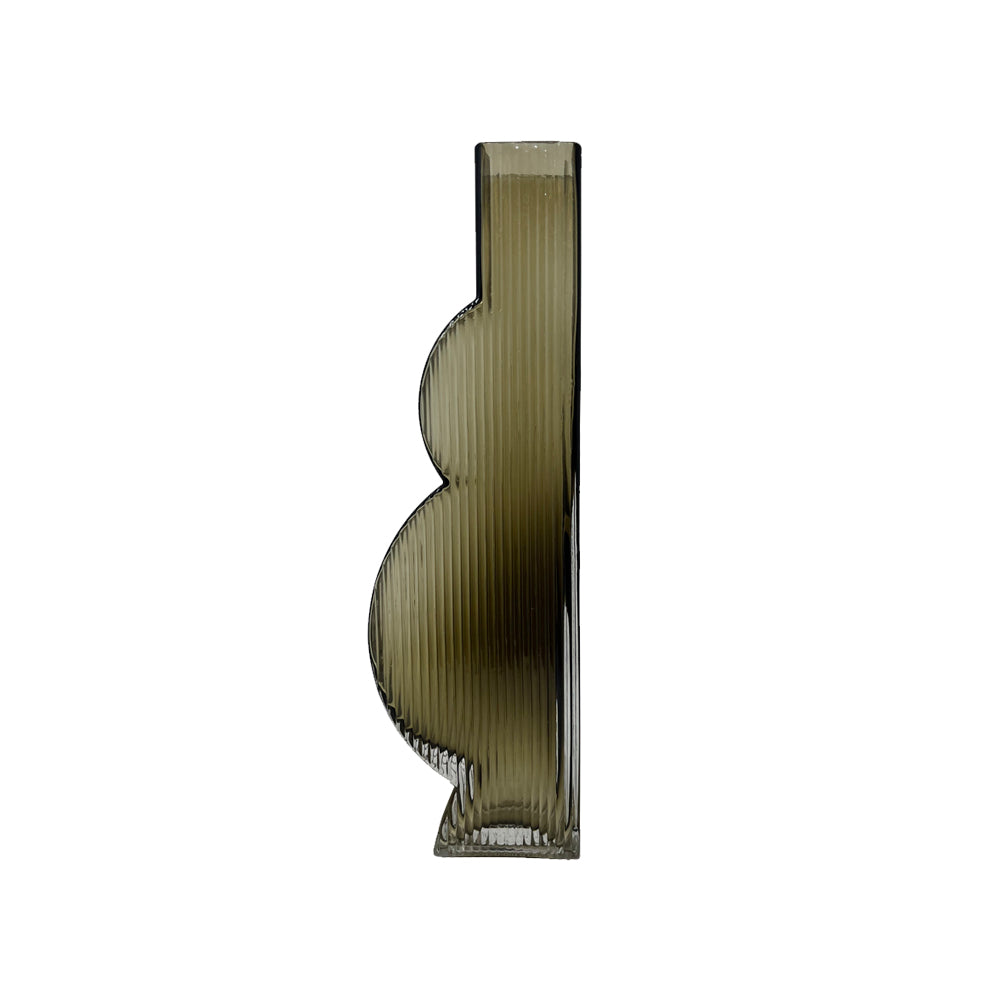 Brown Glass Half Vase - Large HY2020-76