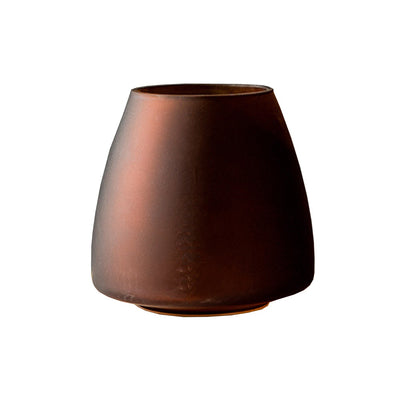 Brown Frosted Glass Vase HY2021-01-B