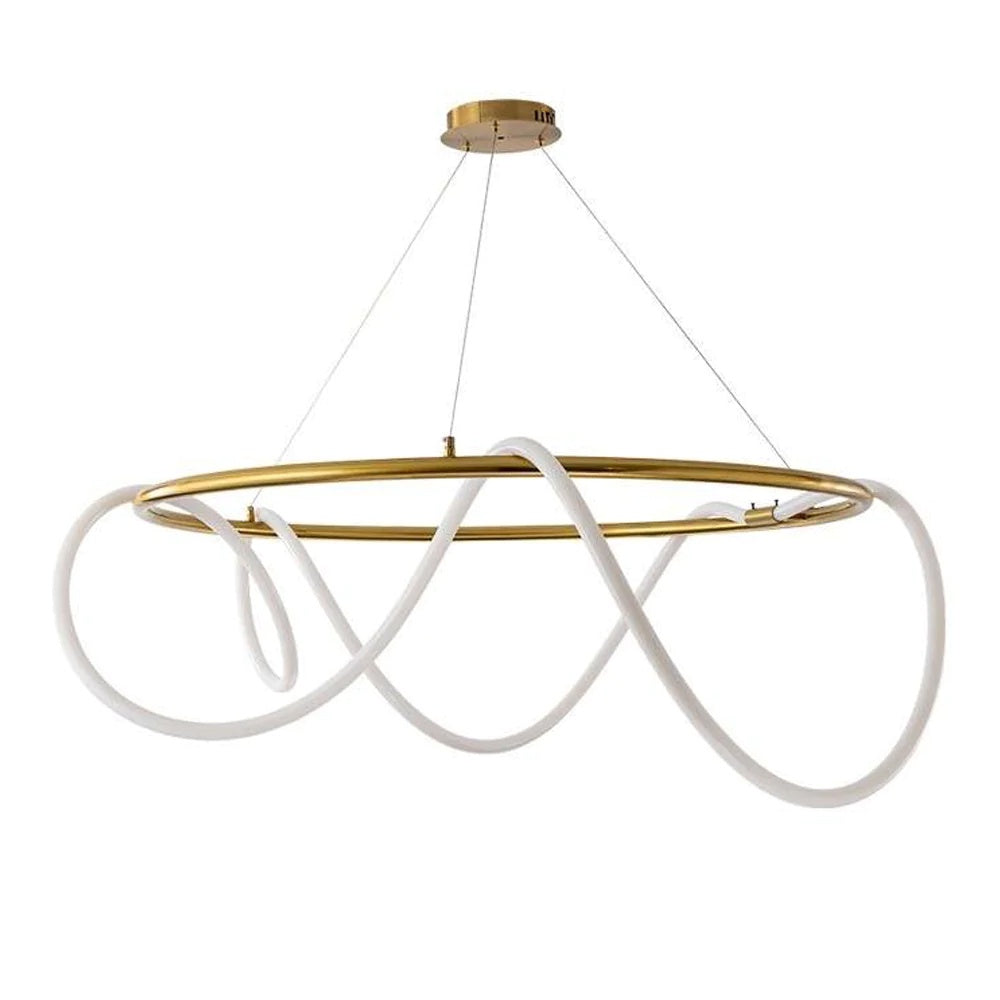 Warrick Round Chandelier Gold - Large I-PL-9136L-RD-G