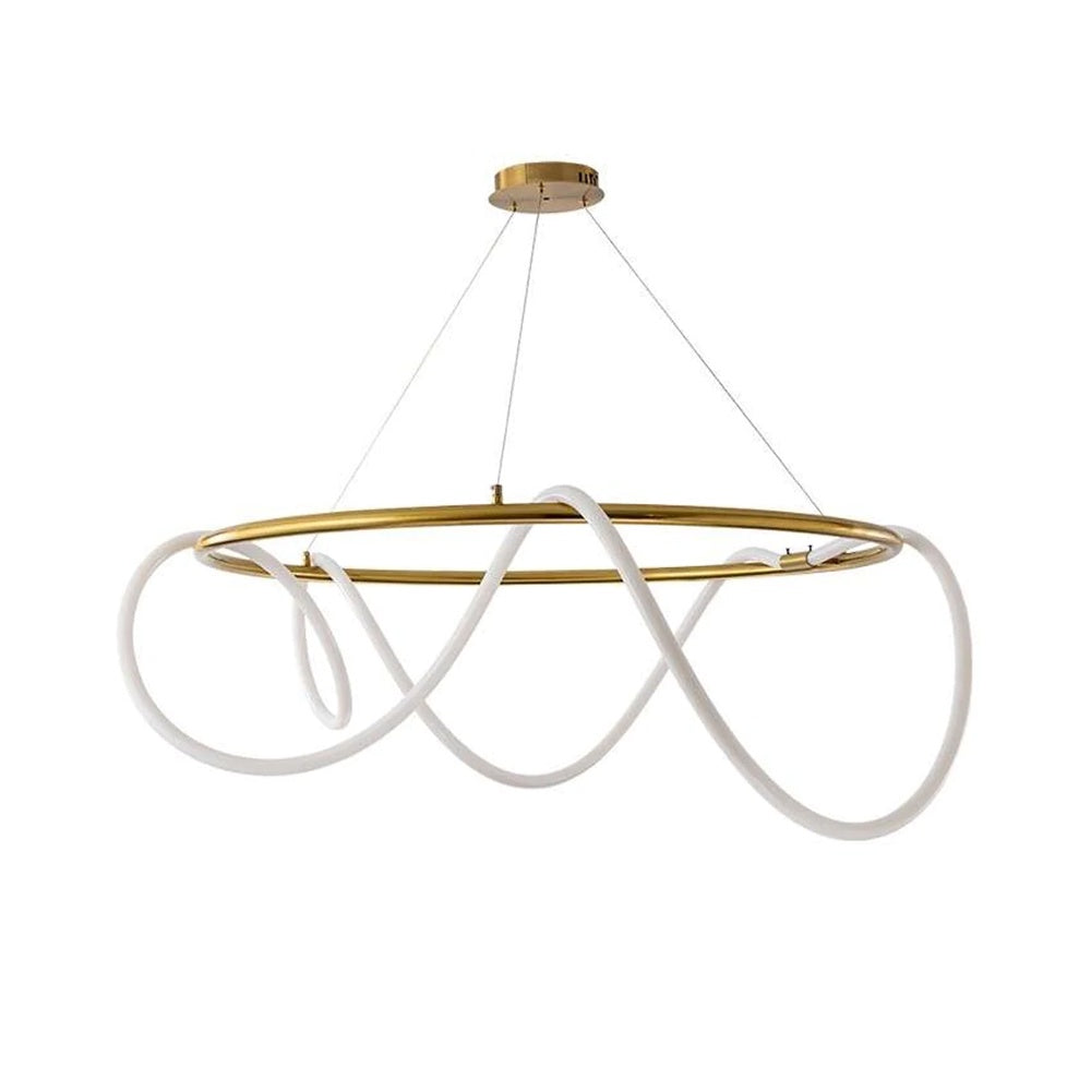 Warrick Round Chandelier Gold - Small I-PL-9136S-RD-G